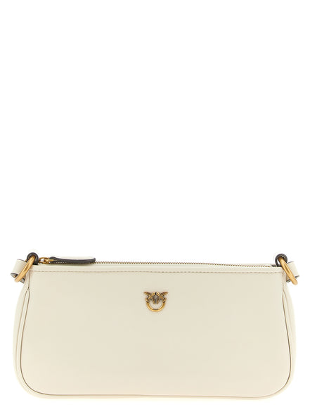 PINKO White Goatskin Crossbody Bag