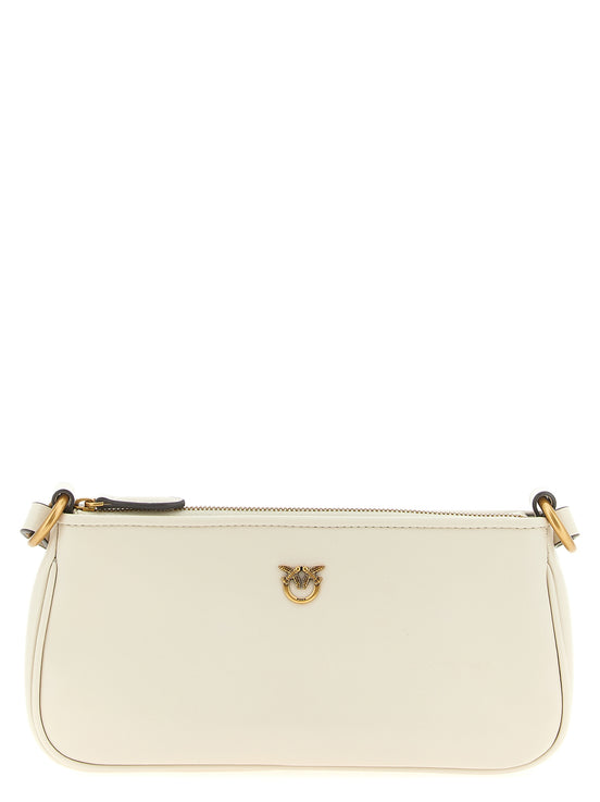 Τσάντα Crossbody από Λευκό Δέρμα Κατσίκας PINKO