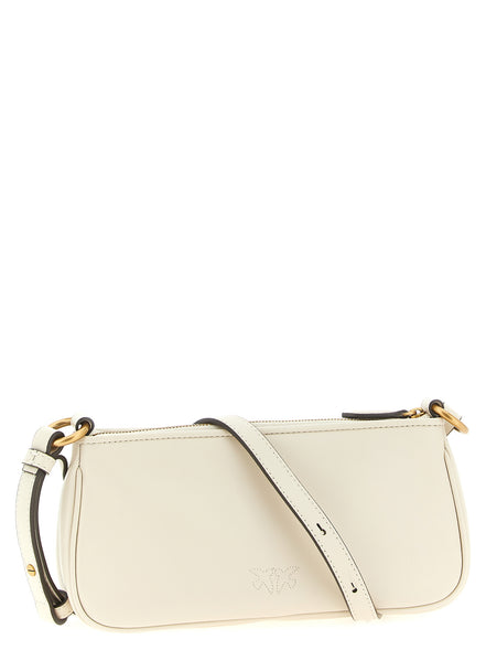 PINKO White Goatskin Crossbody Bag
