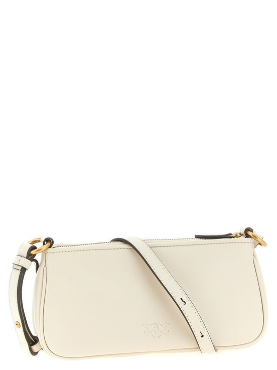 Τσάντα Crossbody από Λευκό Δέρμα Κατσίκας PINKO