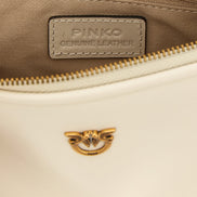 PINKO White Goatskin Crossbody Bag