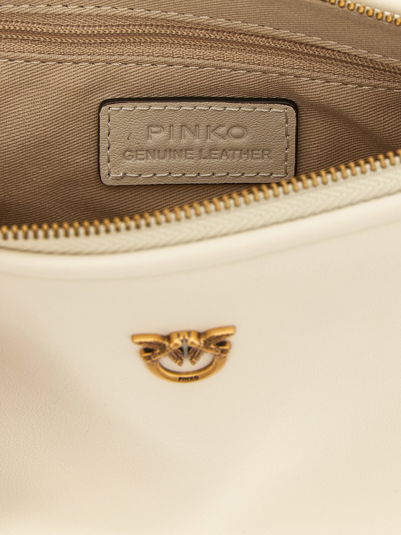 PINKO White Goatskin Crossbody Bag