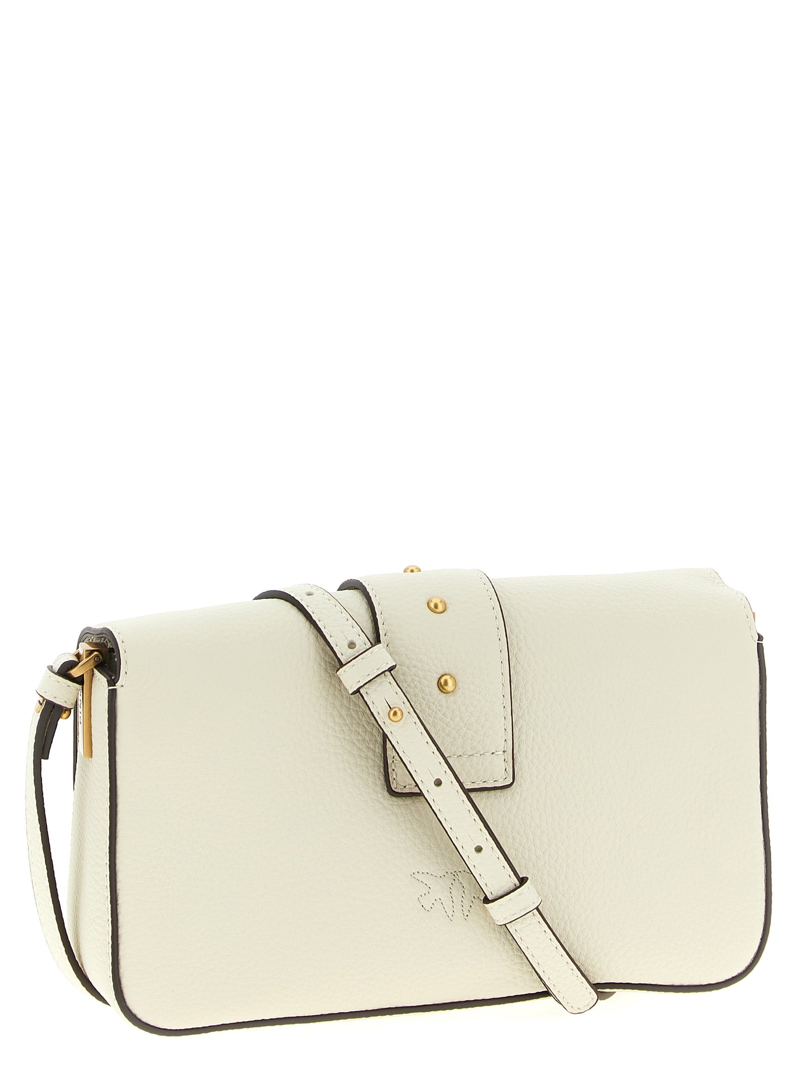 PINKO White Goatskin Crossbody Bag