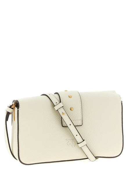PINKO White Goatskin Crossbody Bag