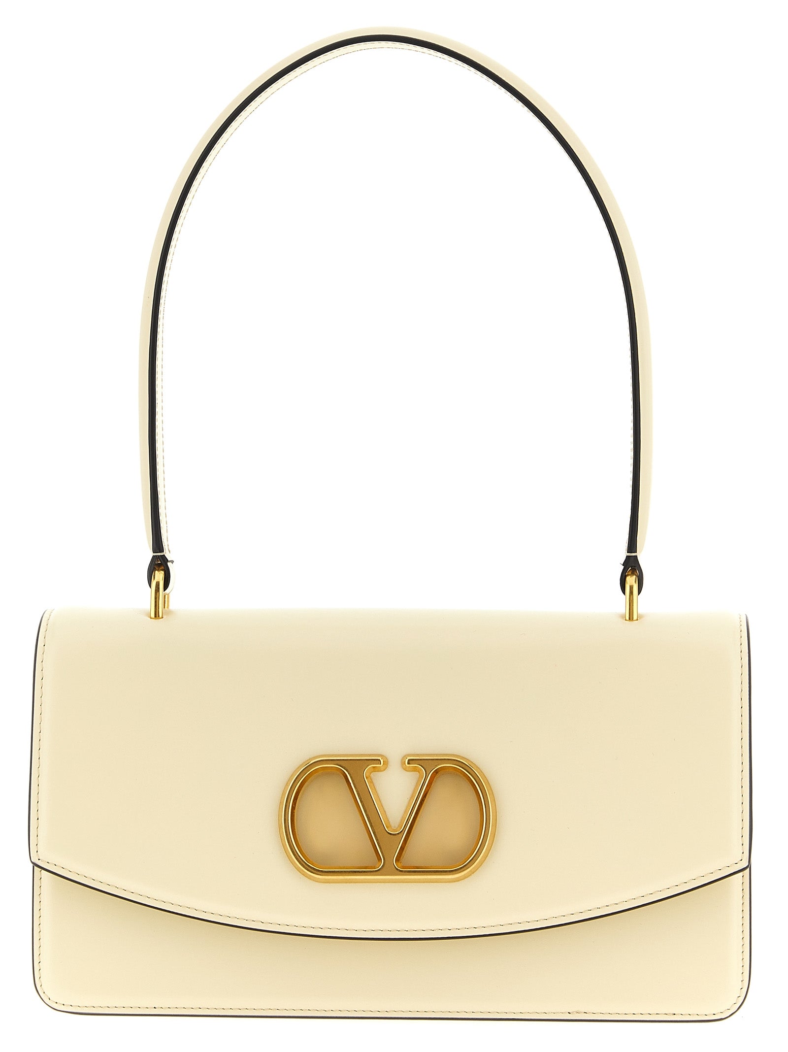 Valentino Garavani White Calfskin Shoulder Bag