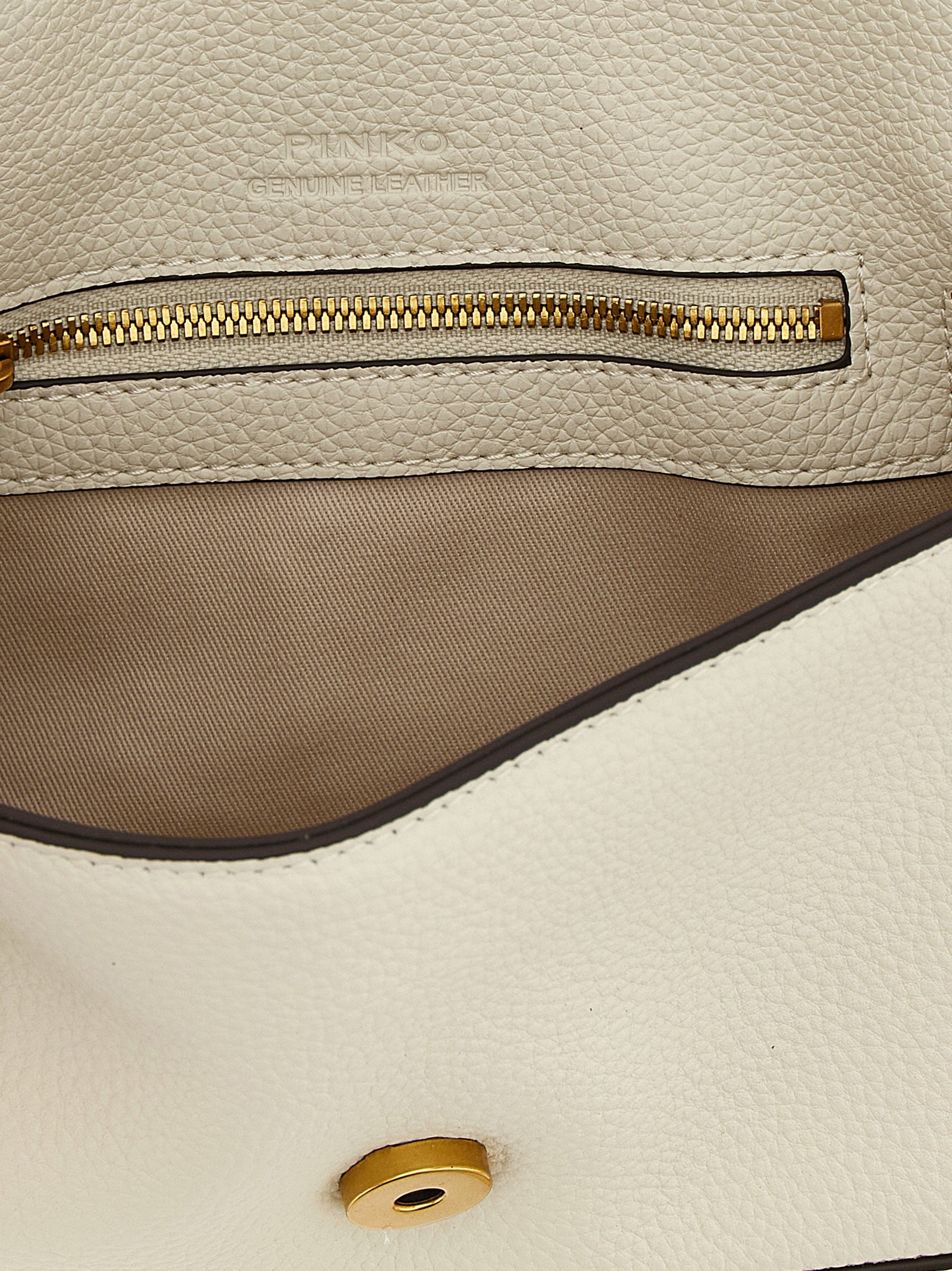PINKO White Goatskin Crossbody Bag
