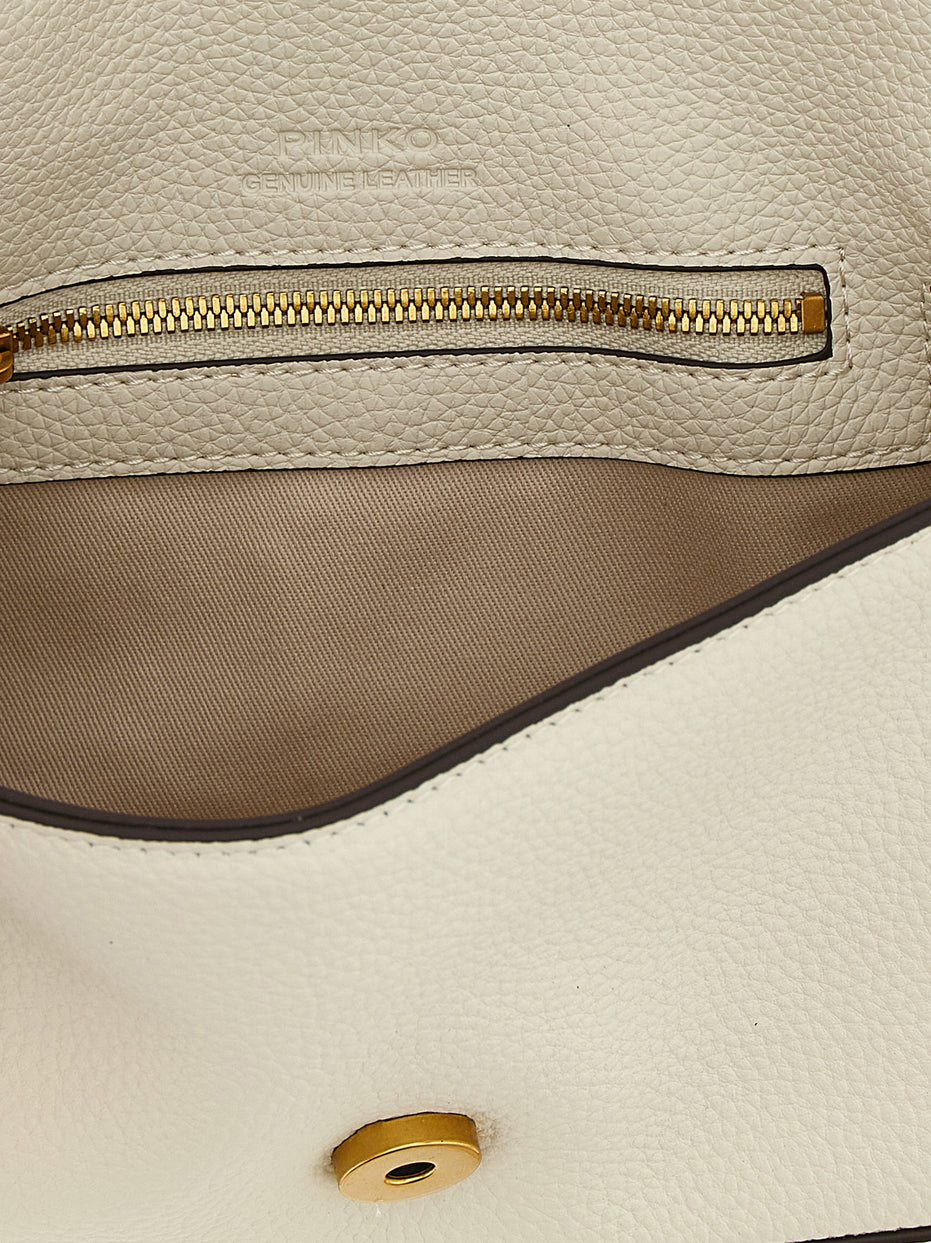 PINKO White Goatskin Crossbody Bag