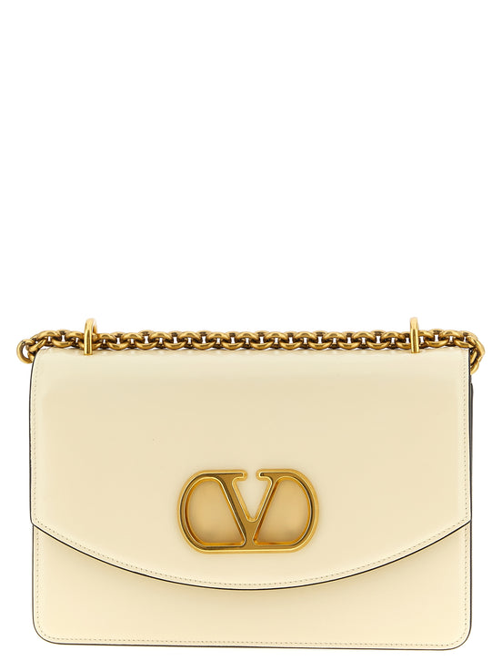 Valentino Garavani White Calfskin Shoulder Bag