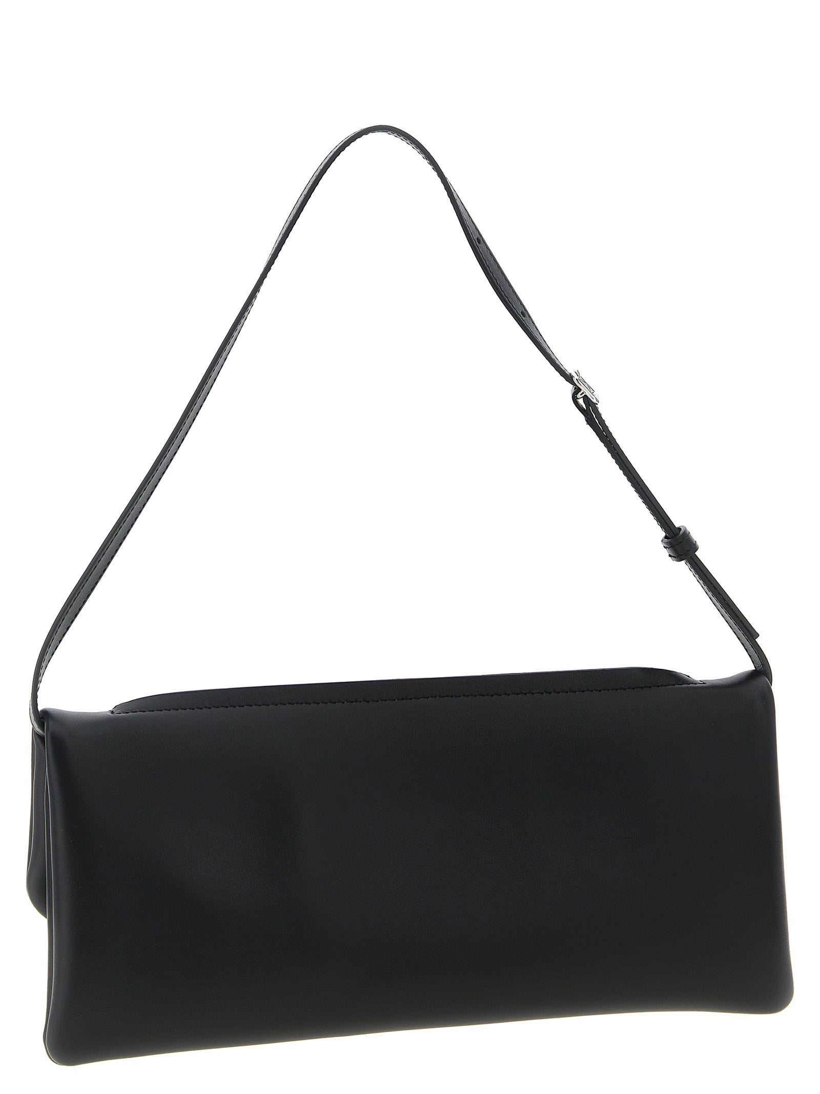 Courrèges Black Cowhide Clutch Bag