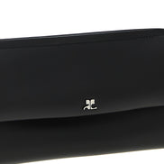 Courrèges Black Cowhide Clutch Bag