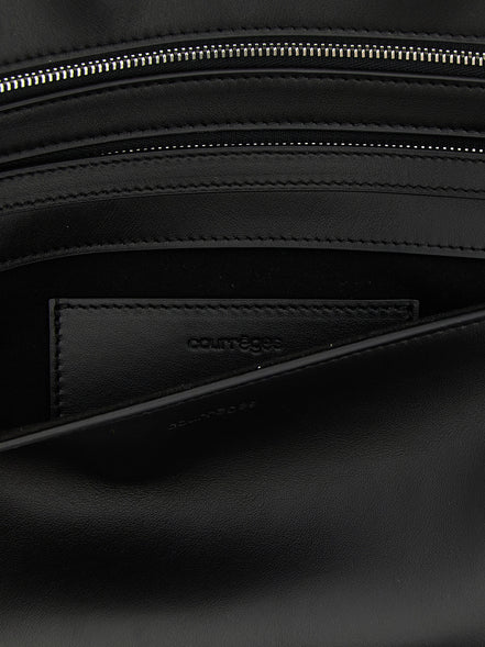 Courrèges Black Cowhide Clutch Bag