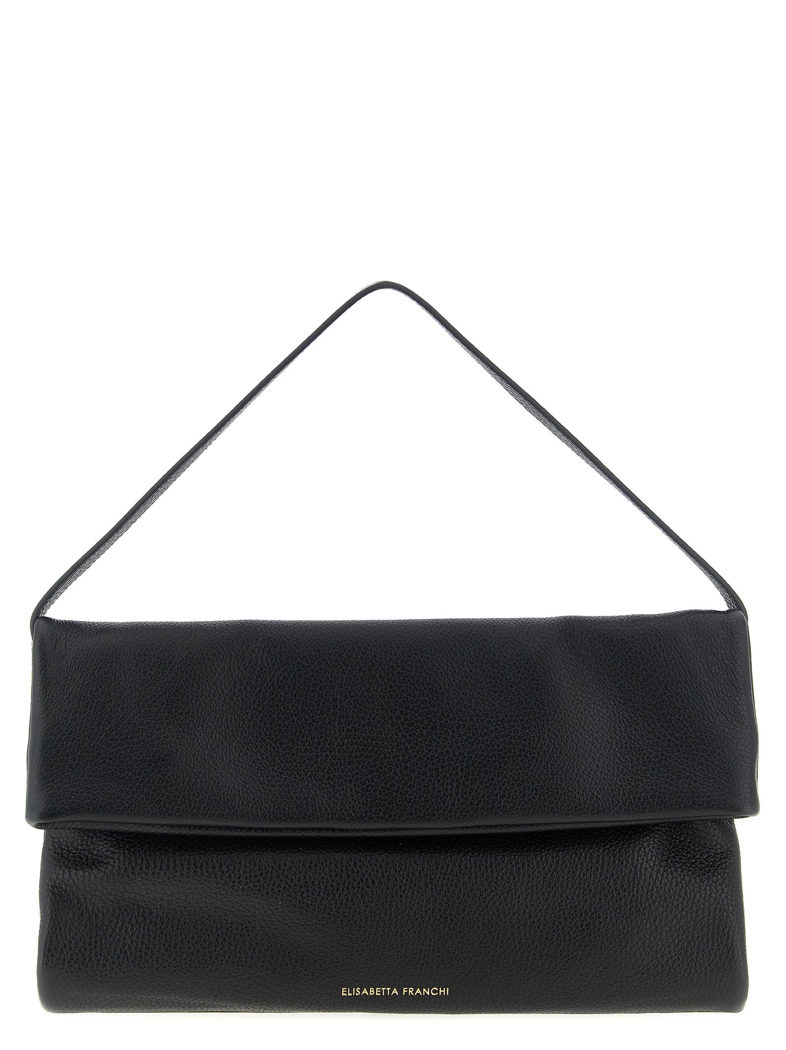 Elisabetta Franchi Black Calfskin Shoulder Bag