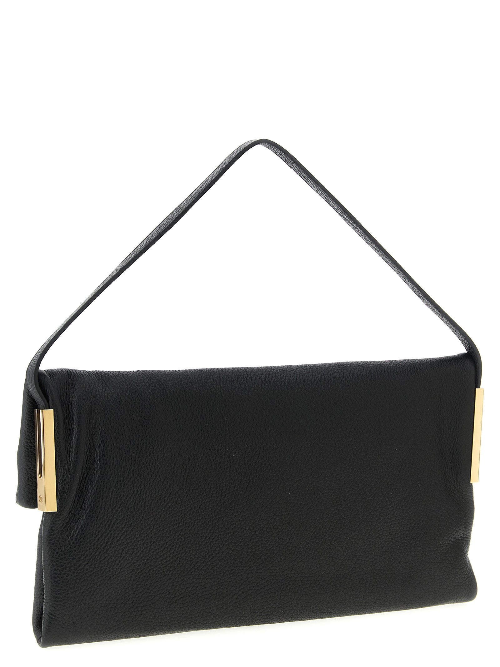 Elisabetta Franchi Black Calfskin Shoulder Bag