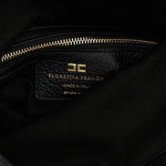 Elisabetta Franchi Black Calfskin Shoulder Bag