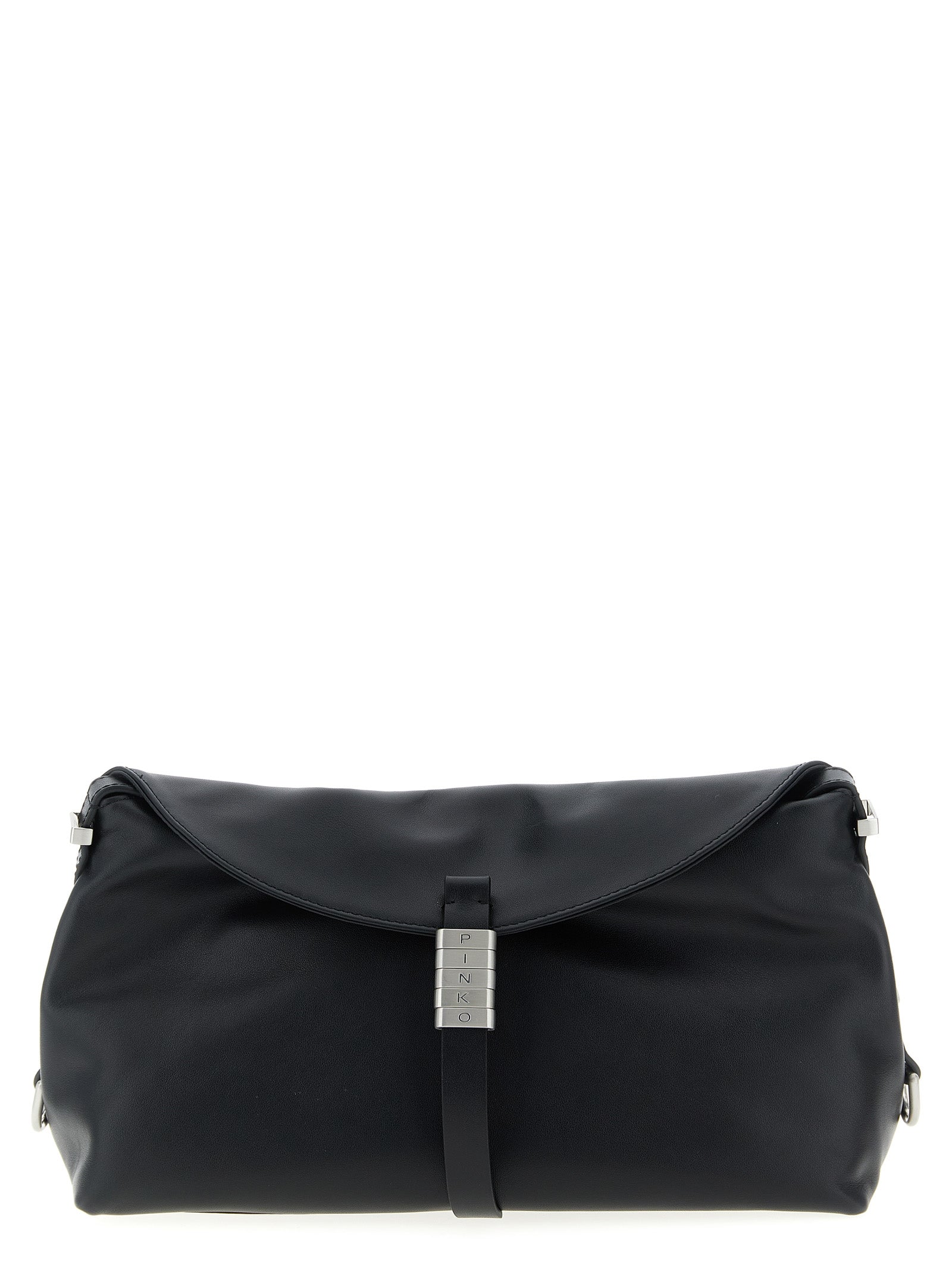 PINKO Black Goatskin Shoulder Bag