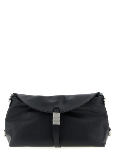 PINKO Black Goatskin Shoulder Bag