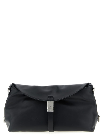 PINKO Black Goatskin Shoulder Bag