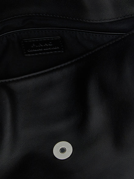 PINKO Black Goatskin Shoulder Bag