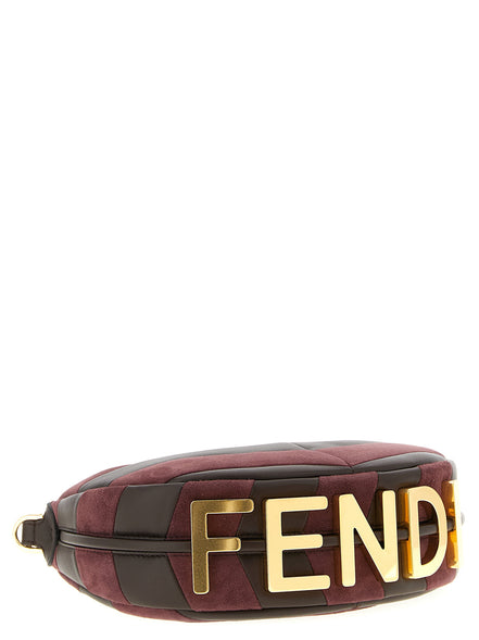 Τσάντα χειρός Fendi από πολύχρωμο δέρμα αρνιού