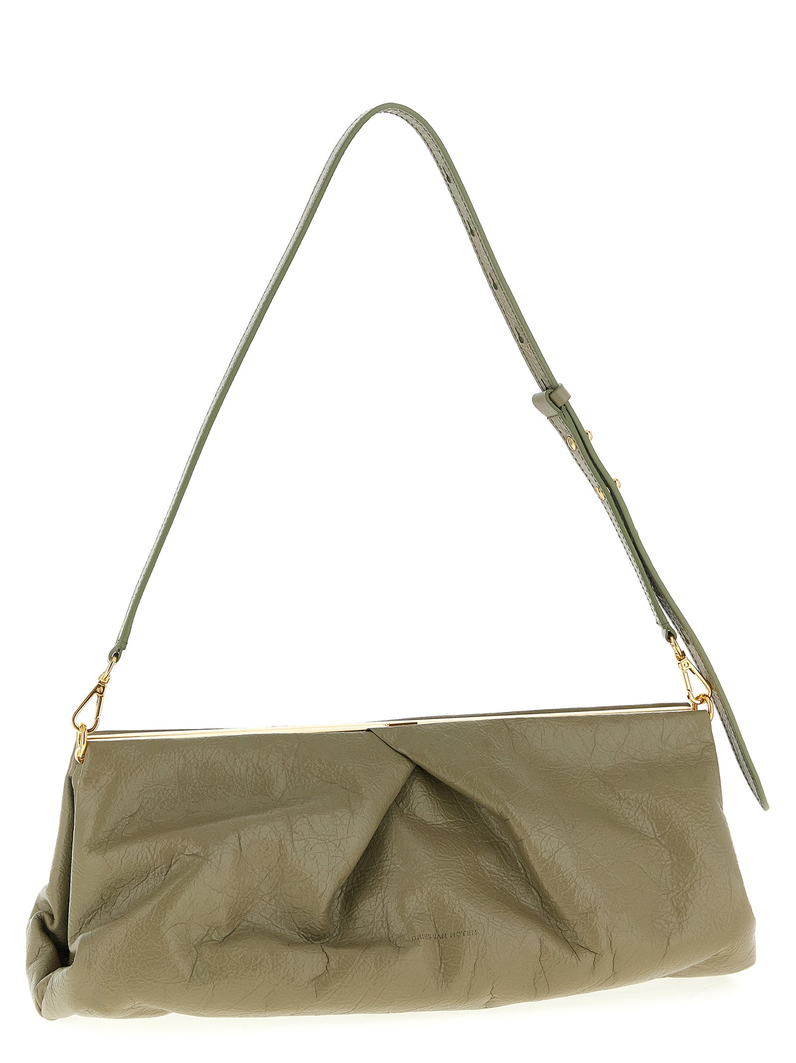 Dries Van Noten Bicolor Calfskin Clutch Bag