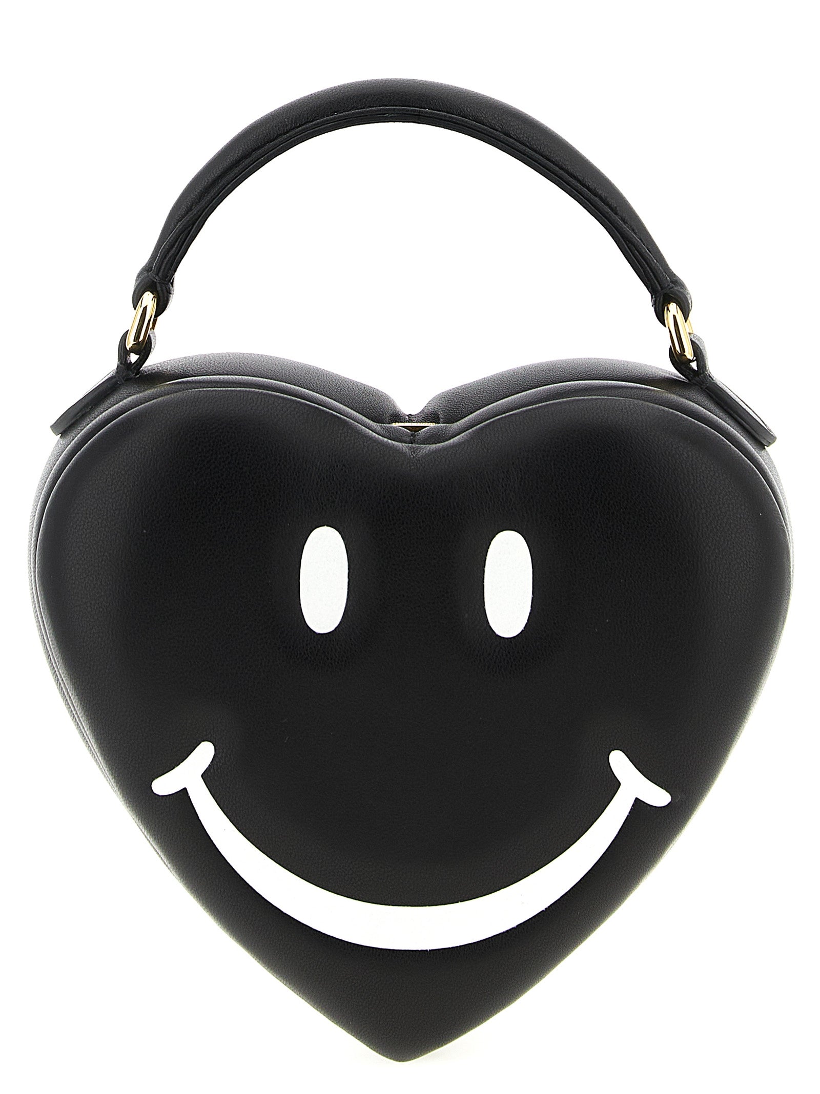 Τσάντα Χειρός από Μαύρο Πολυεστέρα Moschino