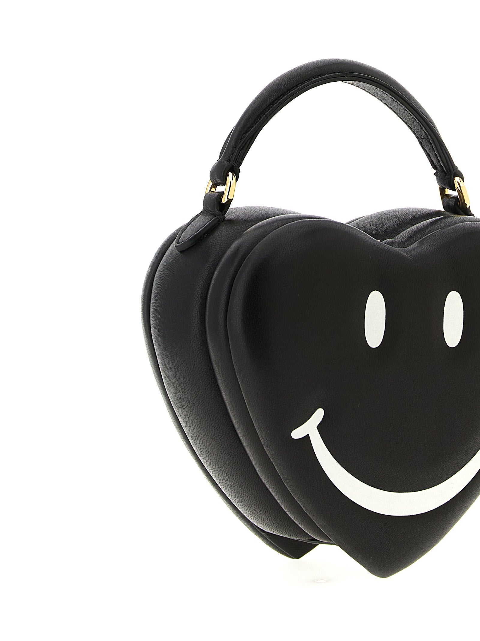 Τσάντα Χειρός από Μαύρο Πολυεστέρα Moschino