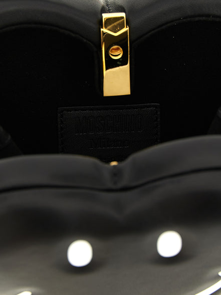Τσάντα Χειρός από Μαύρο Πολυεστέρα Moschino