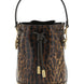 Fendi Brown Velvet Leather Handbag