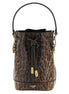Fendi Brown Velvet Leather Handbag