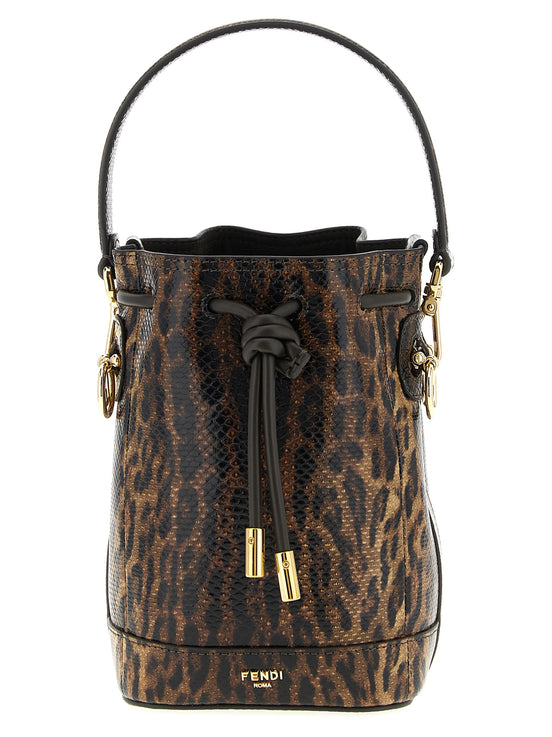 Fendi Brown Velvet Leather Handbag