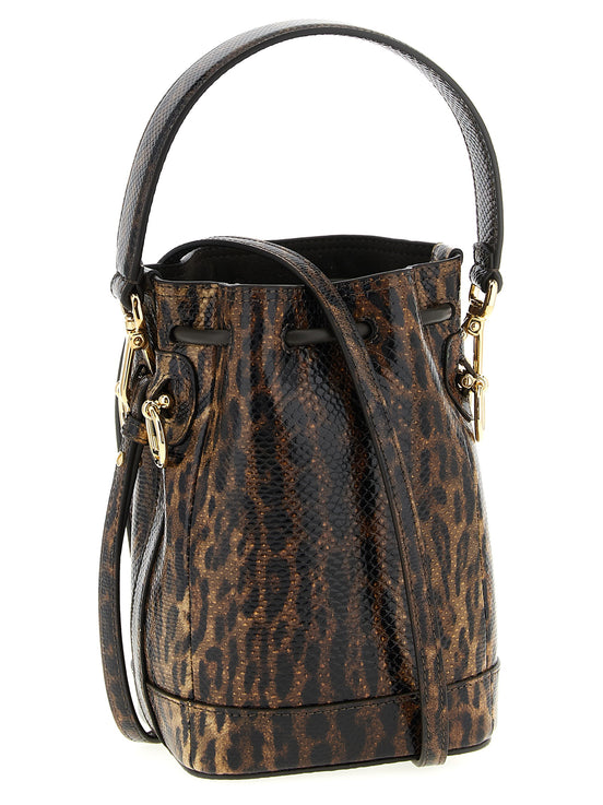 Fendi Brown Velvet Leather Handbag