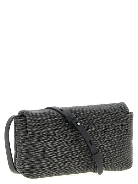 Brunello Cucinelli Black Leather Clutch Bag