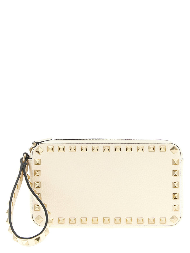 Valentino Garavani White Calfskin Clutch Bag