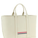 Thom Browne White Calfskin Tote Bag