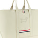 Thom Browne White Calfskin Tote Bag