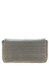 Brunello Cucinelli Silver Leather Clutch Bag