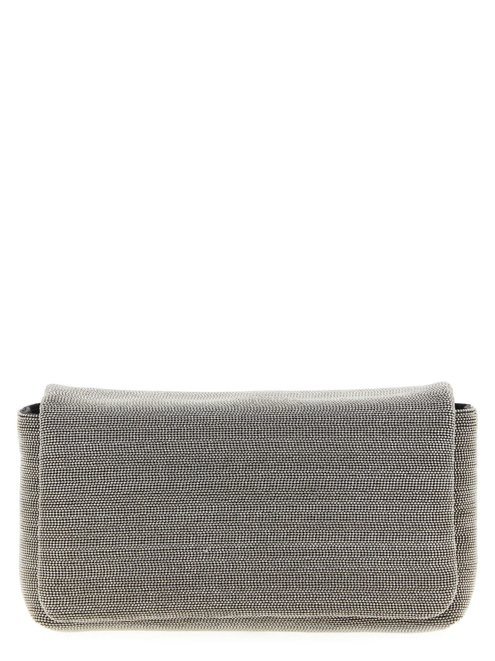 Τσάντα clutch Brunello Cucinelli από ασημί δέρμα