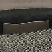 Τσάντα clutch Brunello Cucinelli από ασημί δέρμα