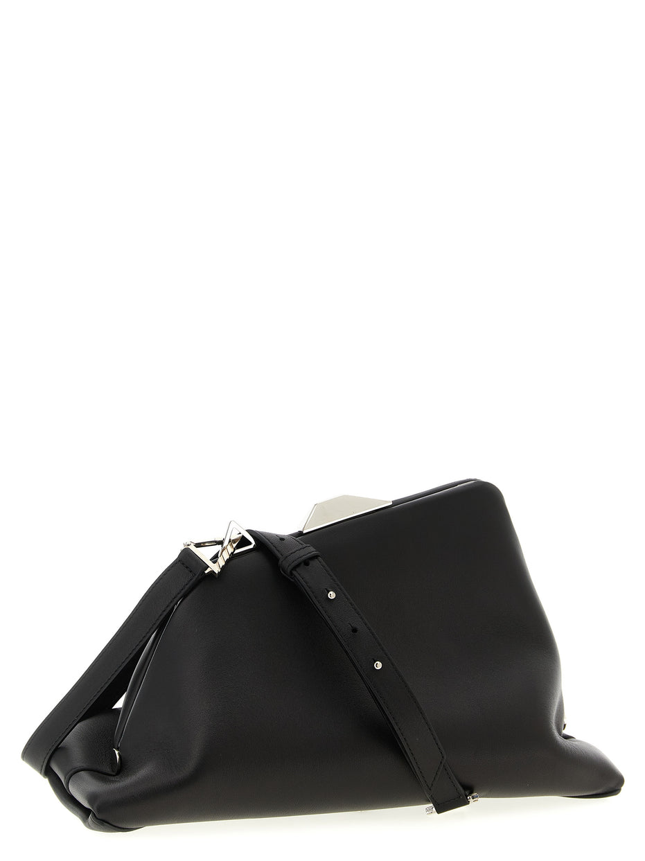 The Attico Black Leather Shoulder Bag