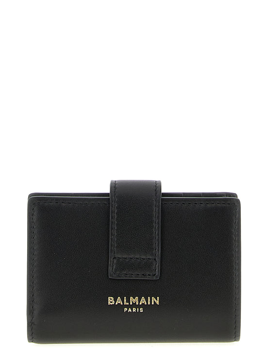 Balmain Black Lamb Leather Cardholder