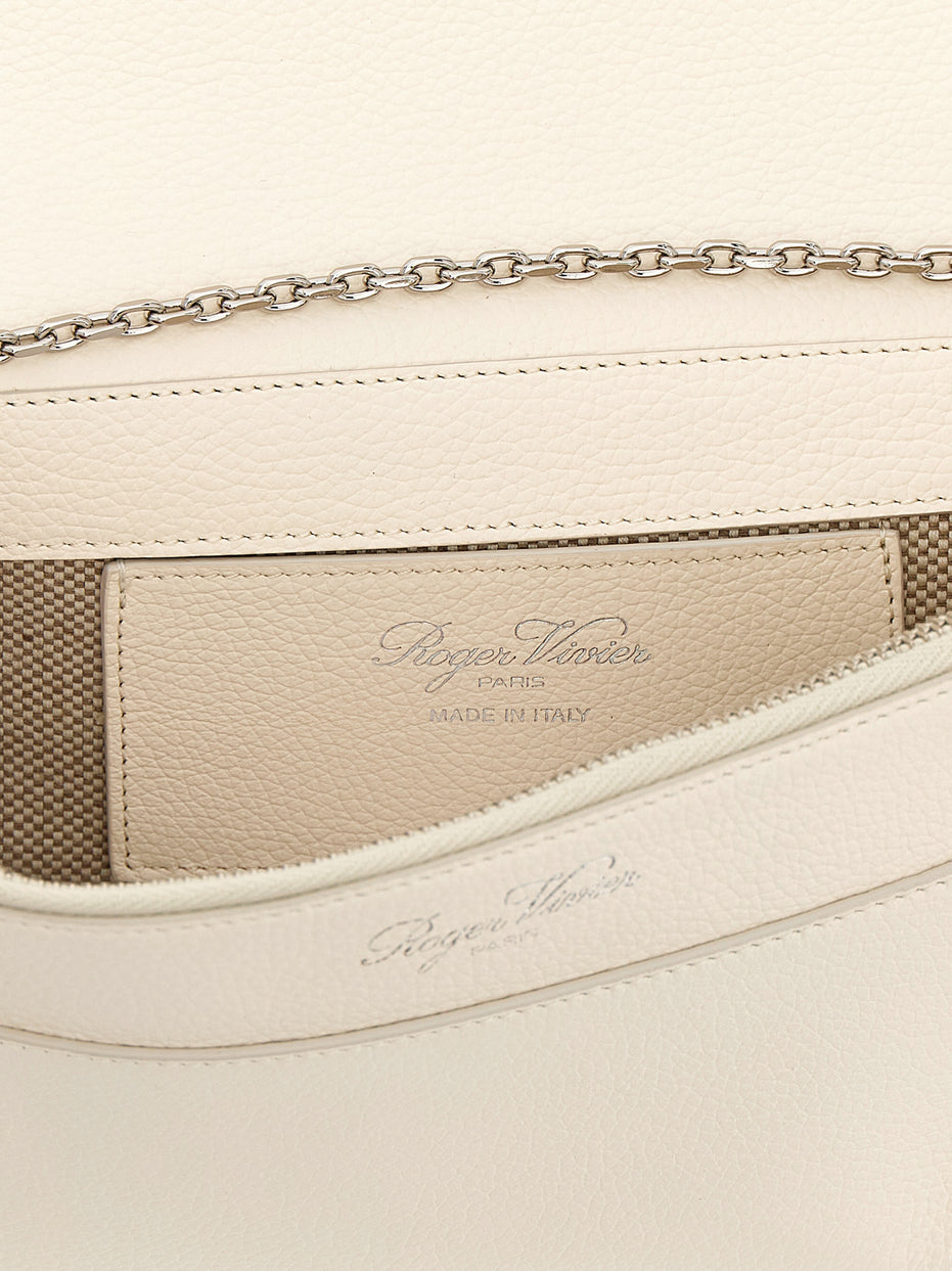 Roger Vivier White Calfskin Clutch Bag