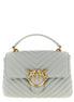 PINKO Gray Lambskin Handbag