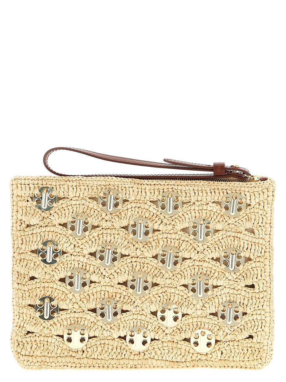 Paco Rabanne Beige Rayon Clutch Bag
