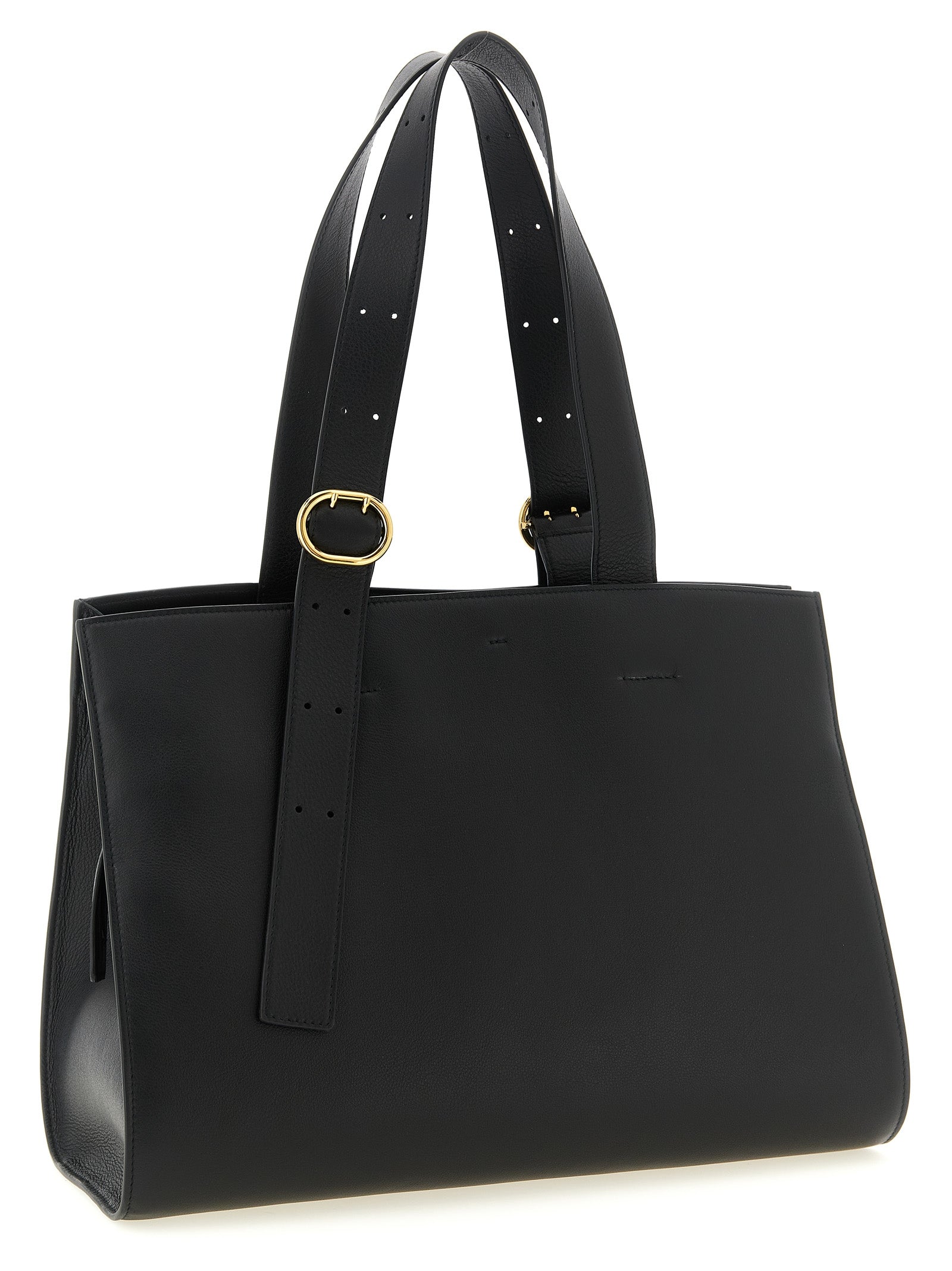 Jil Sander Black Calfskin Tote Bag