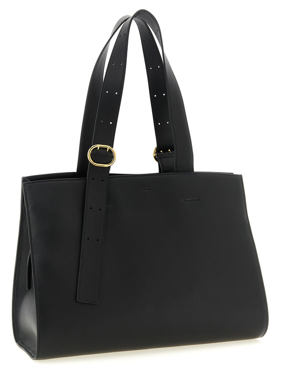 Jil Sander Black Calfskin Tote Bag