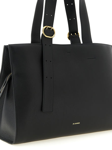 Jil Sander Black Calfskin Tote Bag