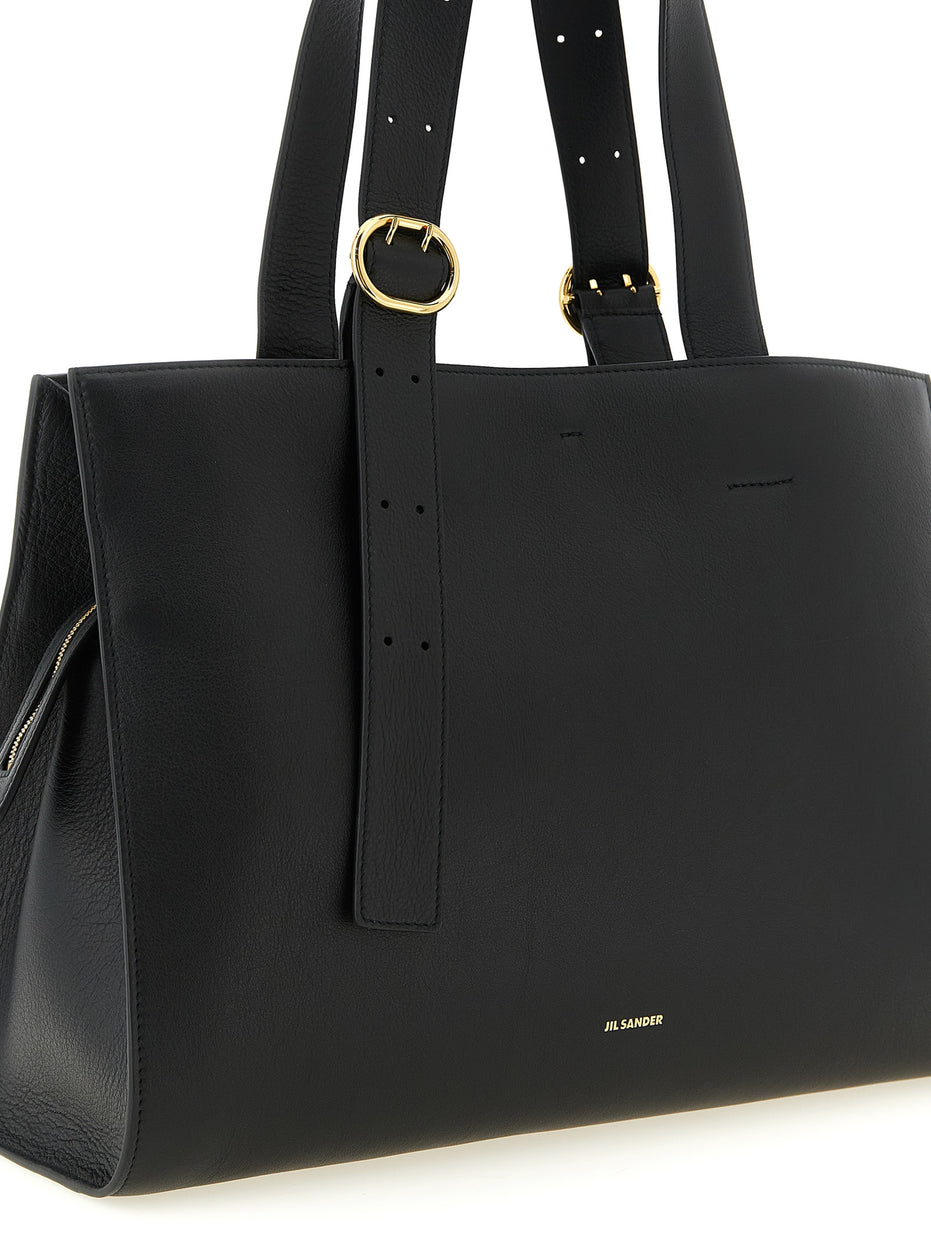 Jil Sander Black Calfskin Tote Bag