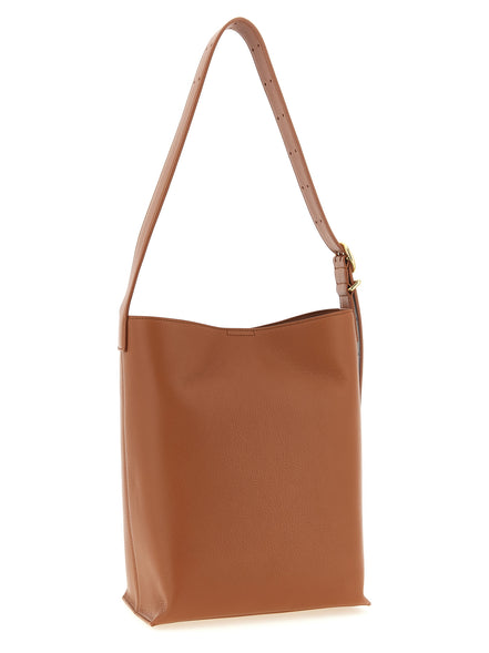 Jil Sander Brown Calfskin Shoulder Bag