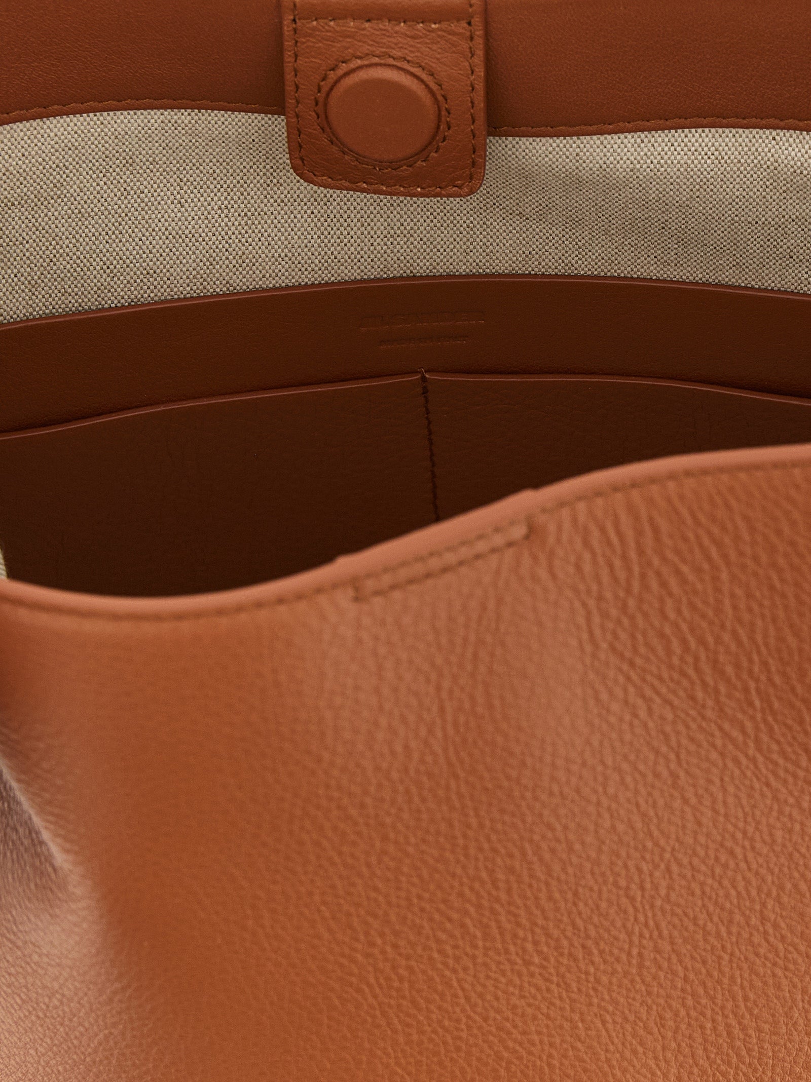 Jil Sander Brown Calfskin Shoulder Bag