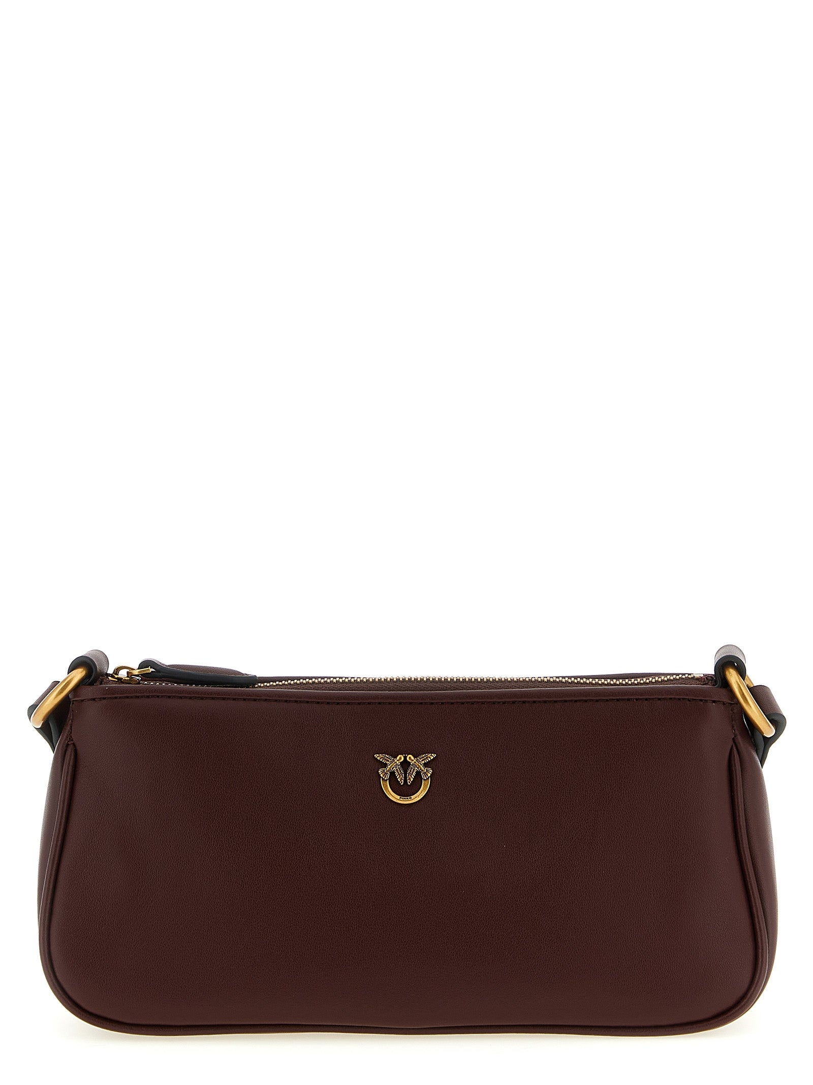 PINKO Bordeaux Cowhide Crossbody Bag